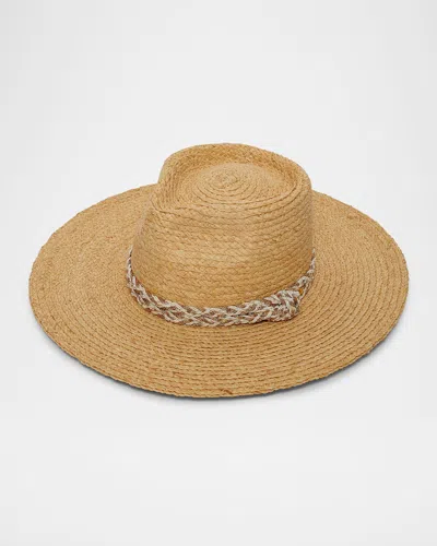 LELE SADOUGHI BRAIDED ROPE STRAW HAT