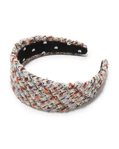 Lele Sadoughi Brigette Tweed Headband In Orange