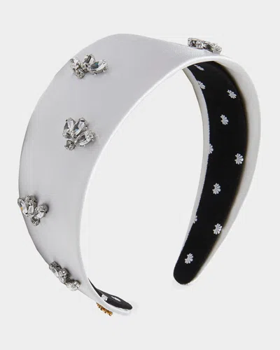 Lele Sadoughi Brigitte Crystal-embellished Headband In Metallic