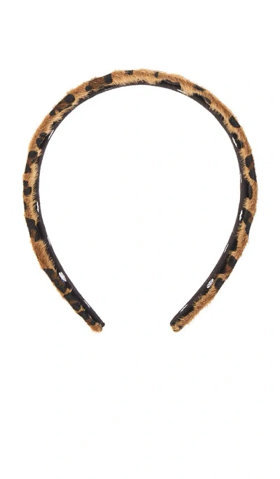 Lele Sadoughi Brigitte Faux Pony Hair Headband In Brown