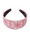 Lele Sadoughi Brigitte Floral Eyelet Headband In Pink
