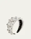 Lele Sadoughi Brigitte Floral Wide Headband In Dove White