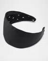 Lele Sadoughi Brigitte Wide Satin Headband In Jet 001