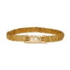 Lele Sadoughi Bronze Biltmore Buckle Belt In Gold