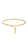 Lele Sadoughi Buckle Chain Belt In Gold
