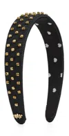 Lele Sadoughi Burlap Bessette Headband Crystal Dorado In Crystal Dorado