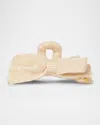 Lele Sadoughi Cable-knit Bow Claw Clip In Neutral