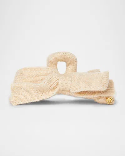 LELE SADOUGHI CABLE-KNIT BOW CLAW CLIP