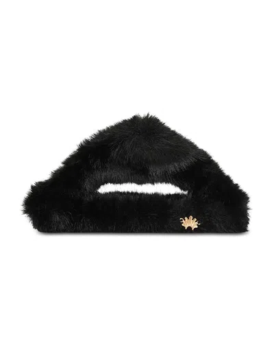 Lele Sadoughi Chalet Faux Fur Claw Clip In Black
