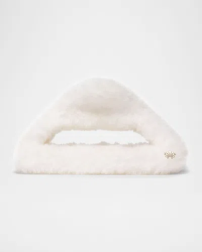 Lele Sadoughi Chalet Faux Fur Claw Clip In White