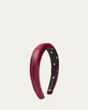 Lele Sadoughi Charlotte Liquid Velvet Headband In Burgundy