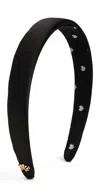 Lele Sadoughi Charlotte Silk Headband Jet In Black