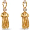 Lele Sadoughi Chateau Rope Tassel Drop Earrings In Gold