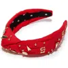 Lele Sadoughi Chi Omega Knotted Headband In Red