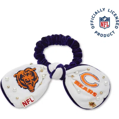 Lele Sadoughi Chicago Bears Bow Scrunchie In Blue