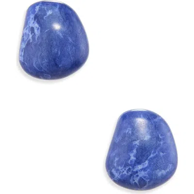 Lele Sadoughi Collector Baroque Stone Stud Earrings In Orange