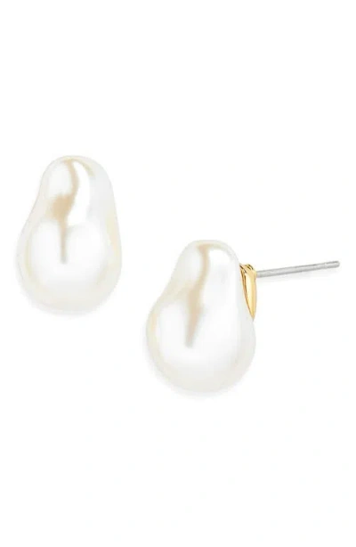 Lele Sadoughi Collector Faux Pearl Stud Earrings In White