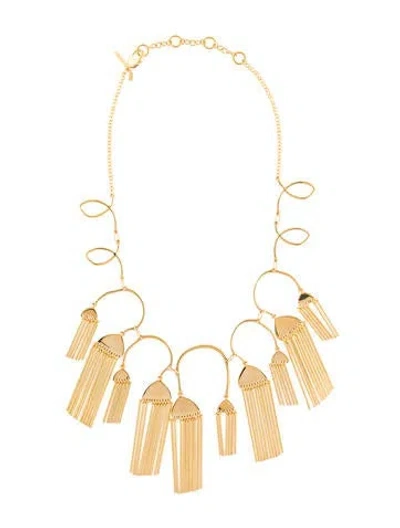 Pre-owned Lele Sadoughi Comb Tassel Necklace, 22" In Multi