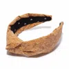 Lele Sadoughi Knotted Cork Headband In Gold