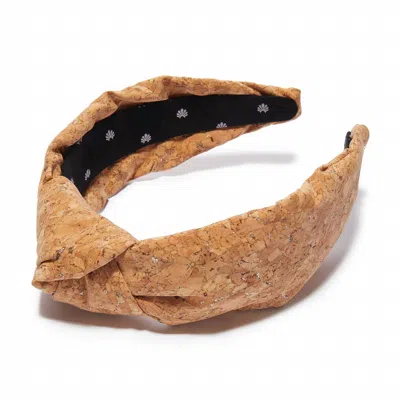 Lele Sadoughi Knotted Cork Headband In Gold