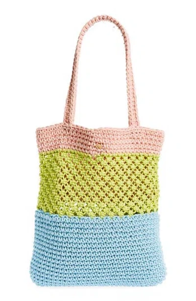 Lele Sadoughi Crochet Tote Bag In Animal Print