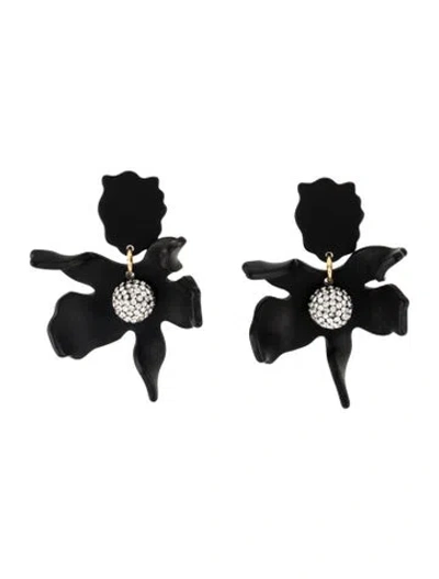 Pre-owned Lele Sadoughi Crystal & Acetate Lily Drop Earrings In Multi
