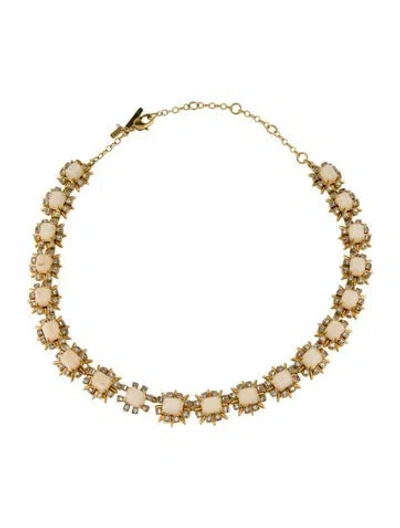 Pre-owned Lele Sadoughi Crystal & Resin Solstice Collar Necklace, 21" In Multi