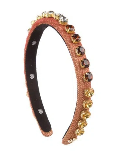 Pre-owned Lele Sadoughi Crystal Embellished Headband In Neutral