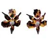 Lele Sadoughi Crystal Lily Earrings In Rose Tortoise In Multi