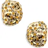Lele Sadoughi Crystal Pavé Rock Earrings In Smokey Quartz