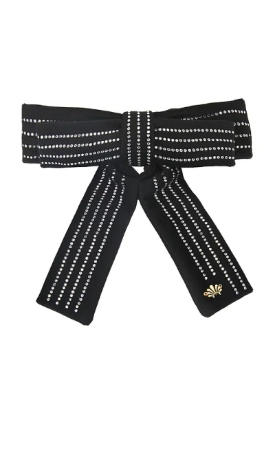 LELE SADOUGHI CRYSTAL PINSTRIPE ANTOINETTE BOW BARRETTE