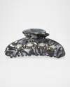 Lele Sadoughi Crystal Spotted Acrylic Jaw Clip In Abalone 020