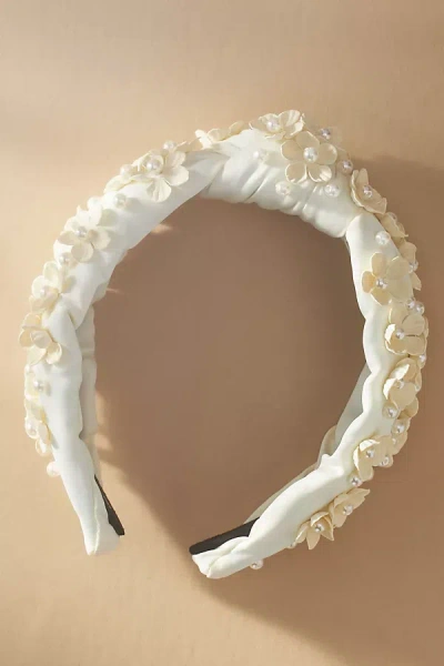 Lele Sadoughi Daisy Knot Headband In White