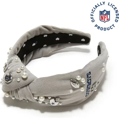 Lele Sadoughi Dallas Cowboys Embellished Knotted Headband In Blue