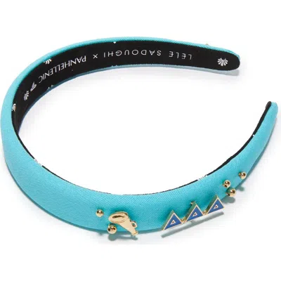 Lele Sadoughi Delta Delta Delta Charlotte Headband In Blue