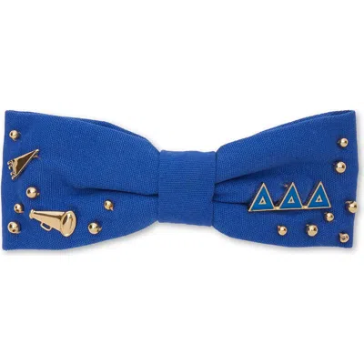 Lele Sadoughi Delta Delta Delta Riley Bow In Blue