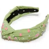 Lele Sadoughi Delta Zeta Knotted Headband In Green