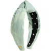 Lele Sadoughi Denim Knotted Headband In Faded Denim
