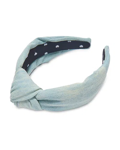 LELE SADOUGHI DENIM KNOTTED HEADBAND