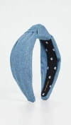 Lele Sadoughi Denim Knotted Headband Light Denim In Light Denim