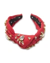 Lele Sadoughi Embellished Knotted Headband In Red