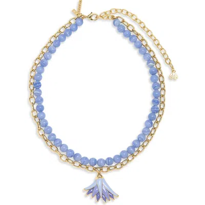 Lele Sadoughi Enamel Lotus Necklace In Multi
