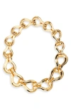 Lele Sadoughi Entwined Buckle Collar Necklace In Gold