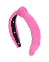 Lele Sadoughi Eyelet Slim Knotted Headband In Fuschia