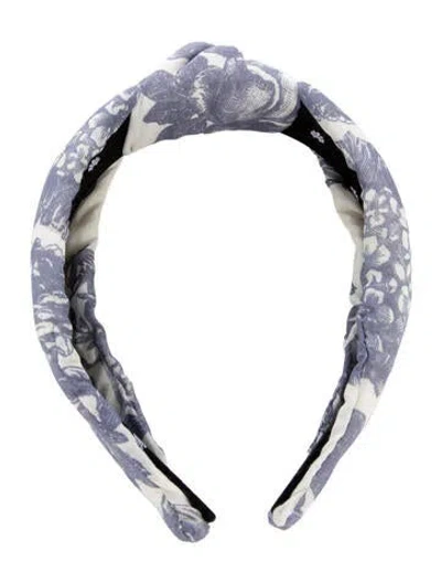 Pre-owned Lele Sadoughi Fabric Headband In Blue