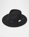 Lele Sadoughi Farrah Wool Rancher Hat In Jet 001