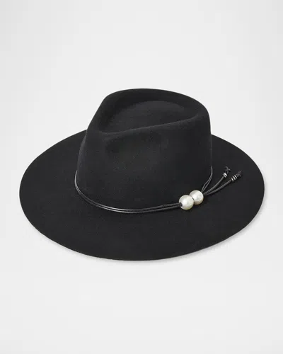 Lele Sadoughi Farrah Wool Rancher Hat In Black
