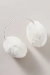 Lele Sadoughi Faux Fur Pearl Earmuffs In White