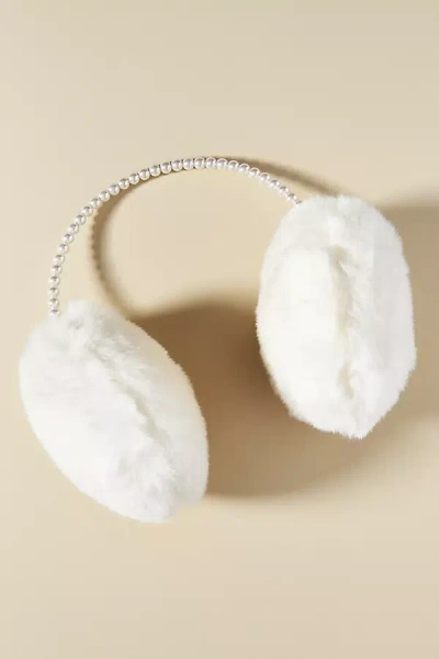 Lele Sadoughi Faux-fur Pearl Earmuffs In White