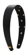 Lele Sadoughi Faux Leather Bessette Headband Jet One Size In Jet